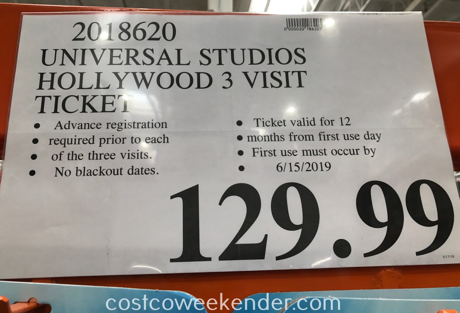 With thrilling rides, a tour of a real movie studio, and a selection of los. Universal Studios Hollywood 3 Visit Ticket Costco Weekender