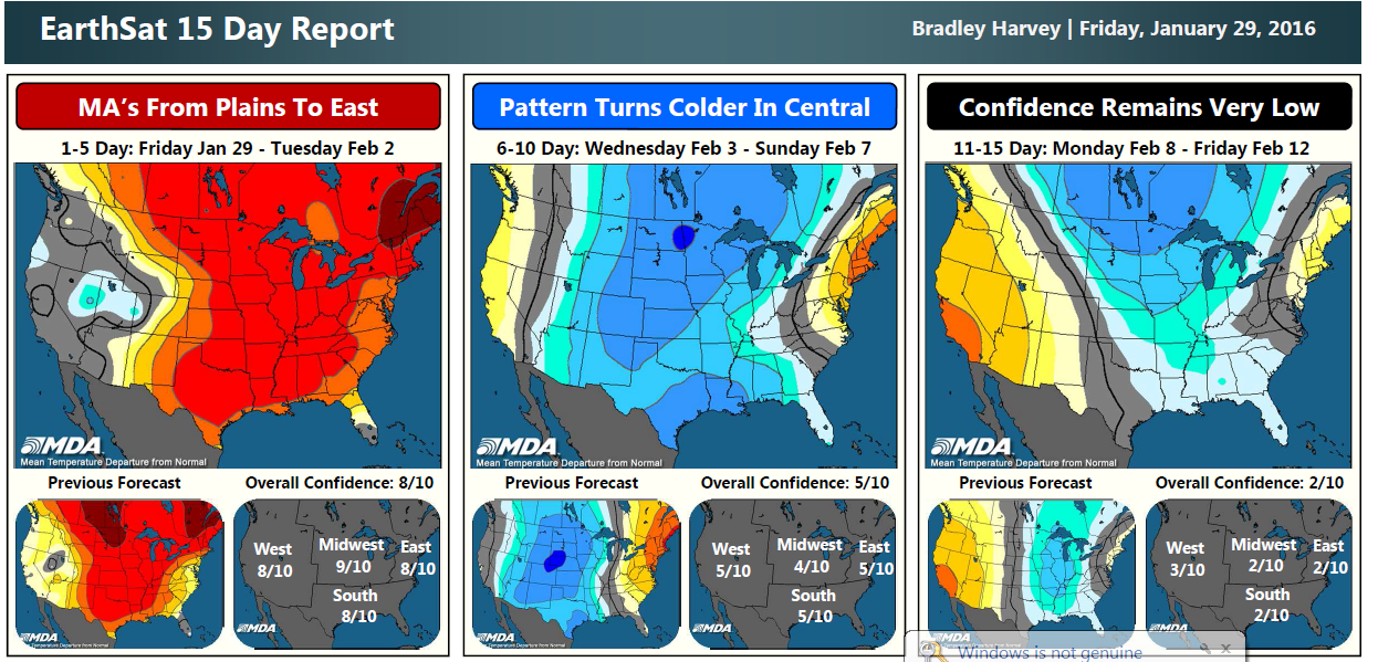New precipitation amounts of less than a tenth of an inch possible. Natural Gas Corner MDA Earthsat 15 Day Forecast