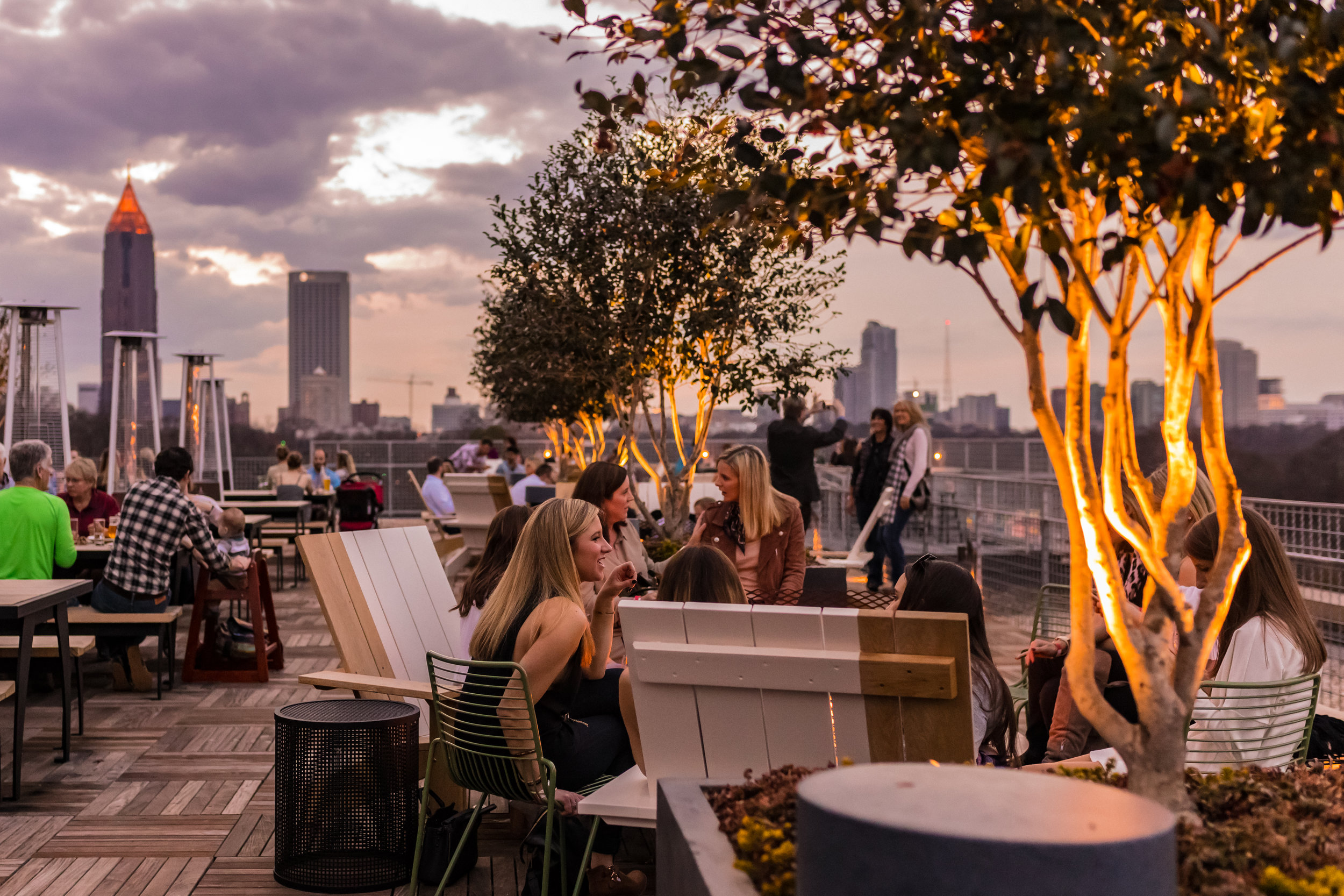 The best rooftop views of atlanta featuring skyline park, 9 mile station, 12 cocktail bar & more! The Roof at Ponce City Market